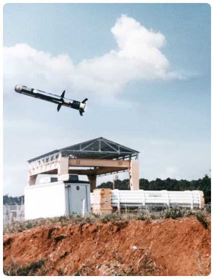 JAVELIN missile in flight